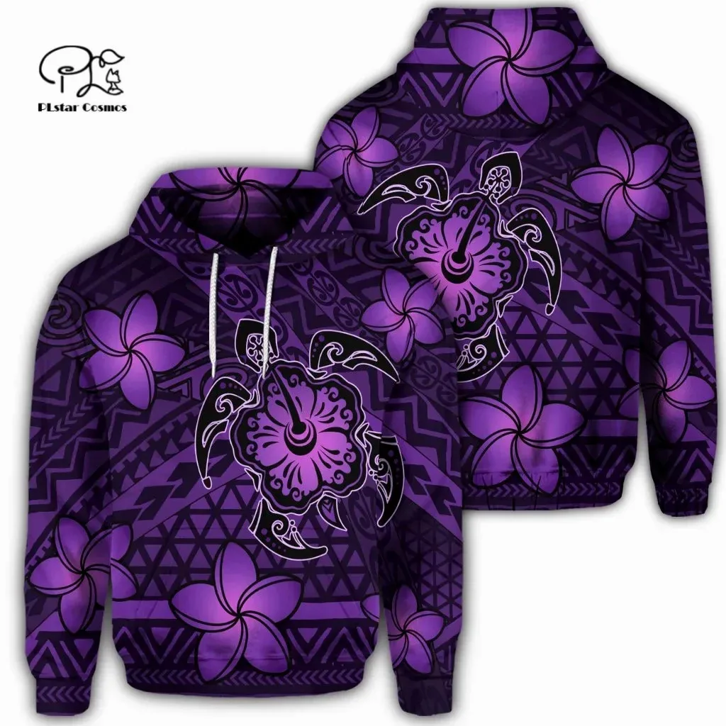 

PLstar Cosmos 3DPrint Newest Polynesian Turtle Hibiscus Funny Premium Unique Harajuku Streetwear Unisex Hoodie/SweatshirtZip T-3