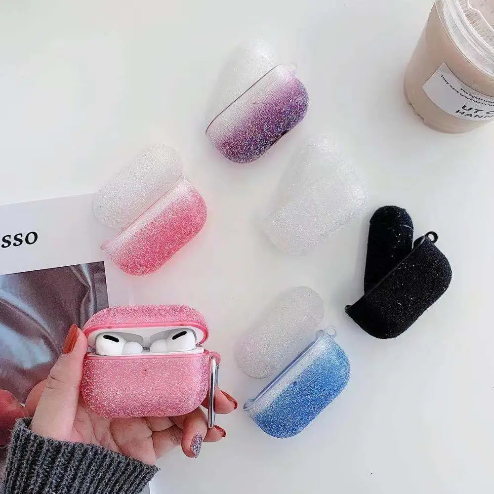 Bling Glitter gradient case For Apple Airpods Pro wireless Bluetooth Earphone Case luxury Headphone Protection Cover coque capa | Мобильные