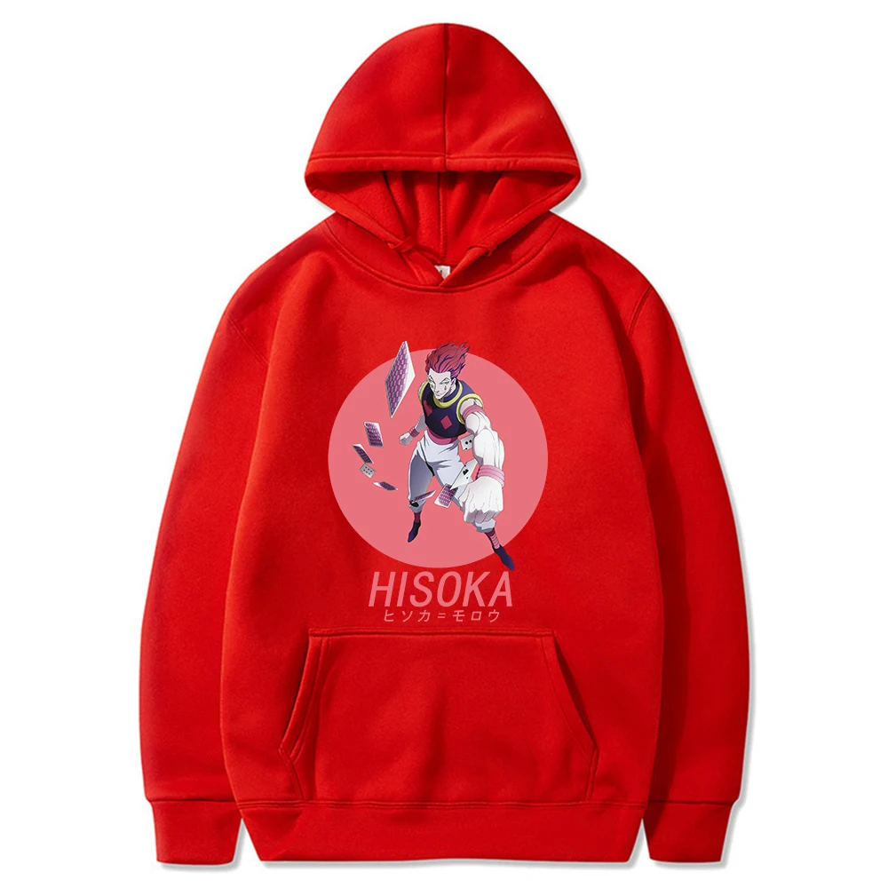 

HISOKA MOROW Hoodie Japanese Anime Men's Hooded Pullover Long Sleeve Autumn Winter Sweatshirt Casual Cool Clothes