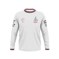 2021 for amg petronas motorsport f1 team summer white quick dry breathable long sleeves jersey cycling t shirt