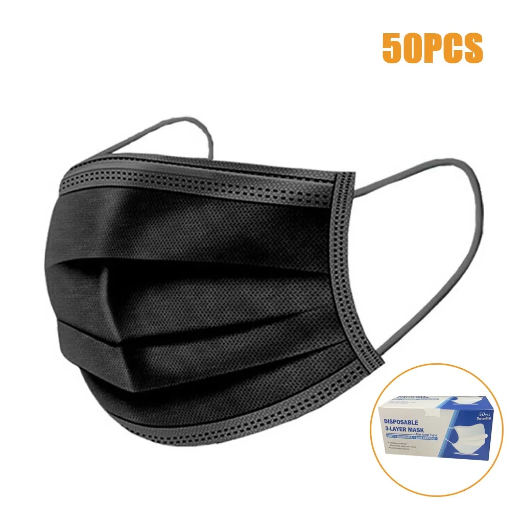 

Disposable Face Mask A Box Of Environmentally Friendly Adult Facemask With Breathable Blue Masks Industrial 3ply Ear Loop