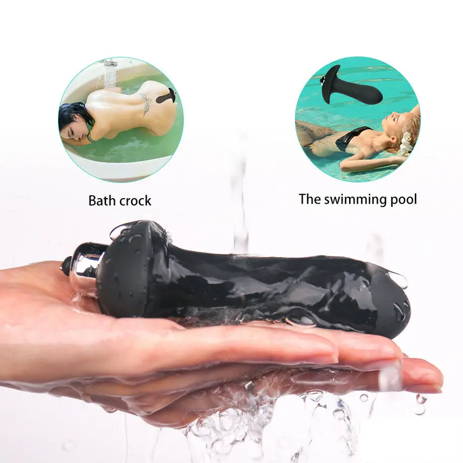 HIMALL Вибратор Анальная пробка секс игрушки для мужчин и женщин черный Массаж Тела