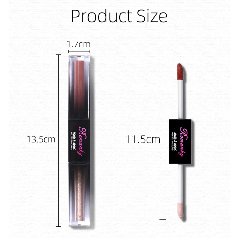 Двуглавый блеск для губ многофункциональная Косметика Матовые Тени век жидкая