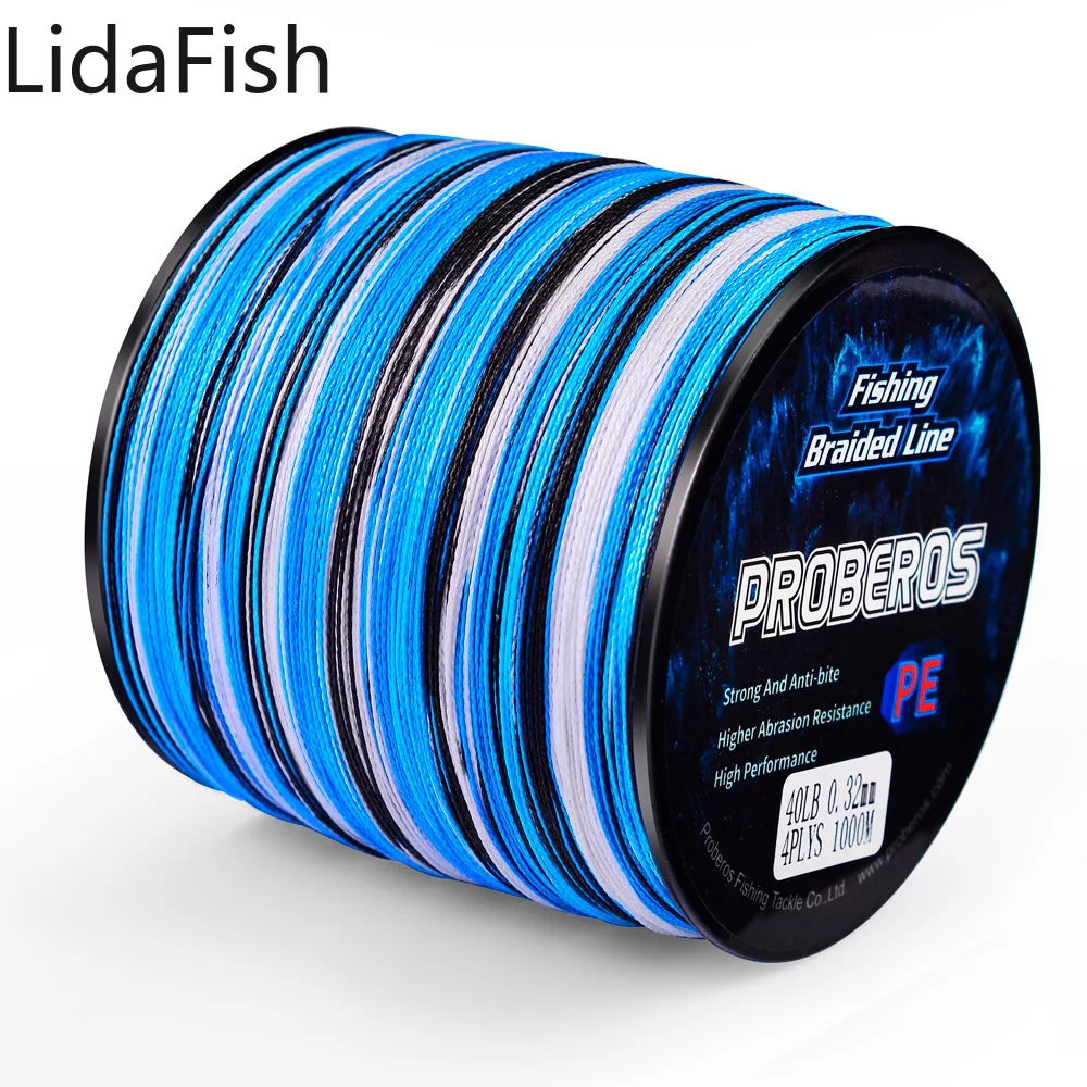 Lidafish New Series 4 Strands PE Braided Fishing Line 300M 500M 1000M Multifilament Fishing Wire Smooth Carp Fishing Line enlarge