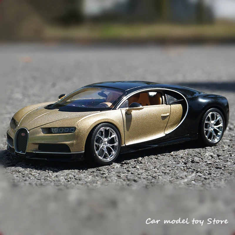 WELLY 1:24 Bugatti Chiron gold Car спортивный автомобиль моделирование сплава модель ремесел