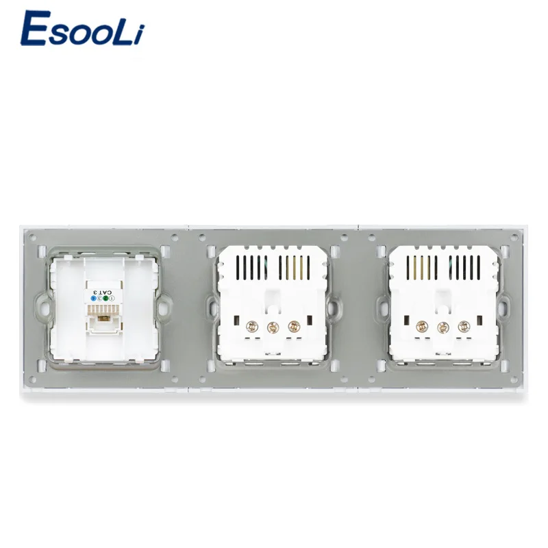 Пластиковая двойная французская стандартная настенная розетка ESOOLI из