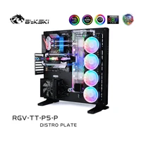 bykski acrylic board water channel solution use for thermaltake tt core p5 case kit for cpu and gpu block instead reservoir