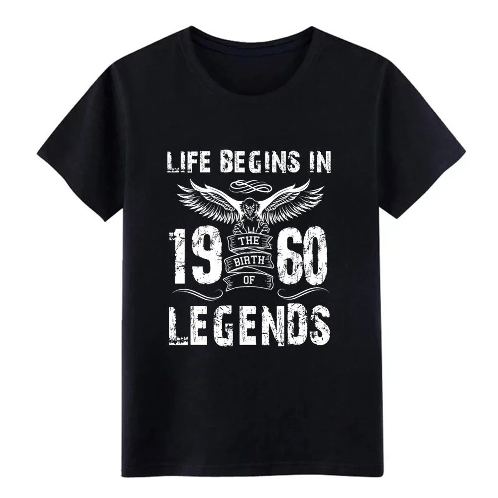 Мужская футболка с надписью Life Begin In 1960 Legends дизайнерская S-XXXL одежда милая модная