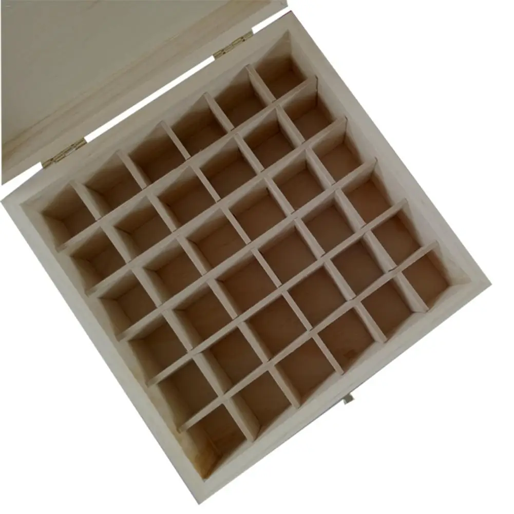 Деревянная коробка для хранения эфирных масел из цельного дерева новая