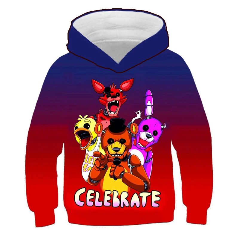 

Five Nights At Freddys Clothes Children's Clothing Baby Girls Boys Long Sleeve Hoodies Kids Sweatshirts Birthday Gifts 4T-14T