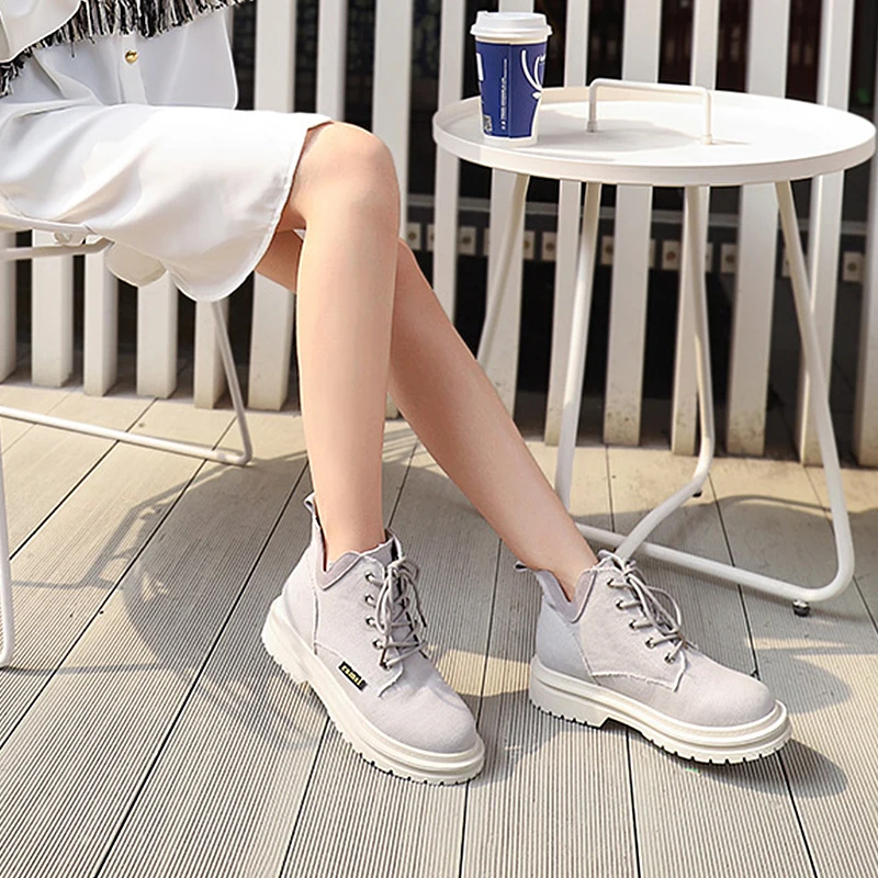 

CAMEL 2021 Autumn New Women Martin Boots Retro High-top Ladies Shoes British Style Tooling Boots Desert Short Boots