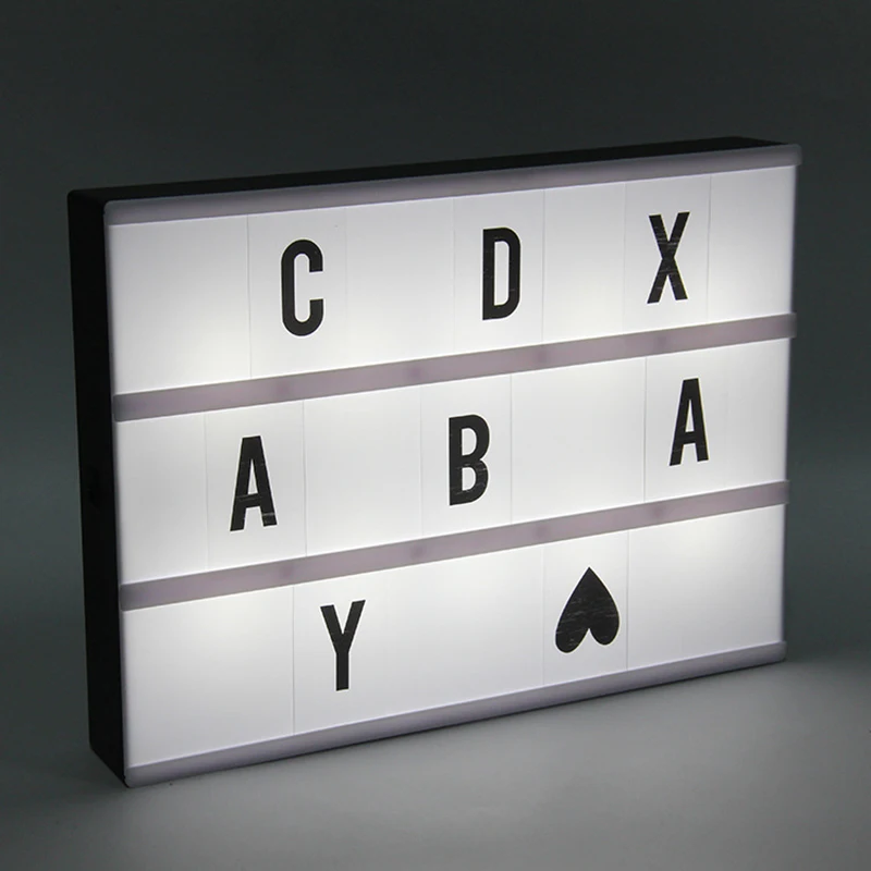 DIY лайтбокс номер А4 световая Коробка изысканный светодиодный лайтбокс световая коробка буквенный Алфавит подарки Романтический