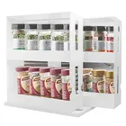 Двухслойный Многофункциональный органайзер для хранения, стеллаж вращающийся, для сезонных приправ, держатель для банок, товары для дома, кухни, товары для кухни