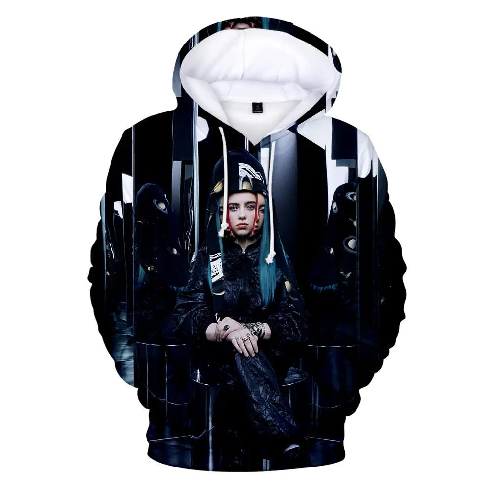 9 Модный дизайн Billie Eilish 3D толстовки Толстовка для мужчин и женщин Billie Eilish толстовки с капюшоном осенне-зимняя одежда куртки - Цвет: 9
