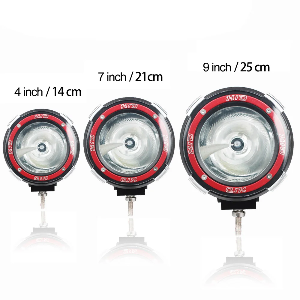 4" 7" 9&quot35W 12V Off Road 6000K spotlight HID XEnon Driving Work Fog Light Super bright off-road vehicle Auxiliary lamp Roof |