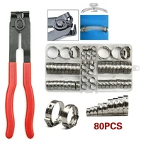 4580pcs 5 8 23 3mm boxed stainless steel single ear hoop combination red ball cage clamp clamp 304 stainless steel hose clamp