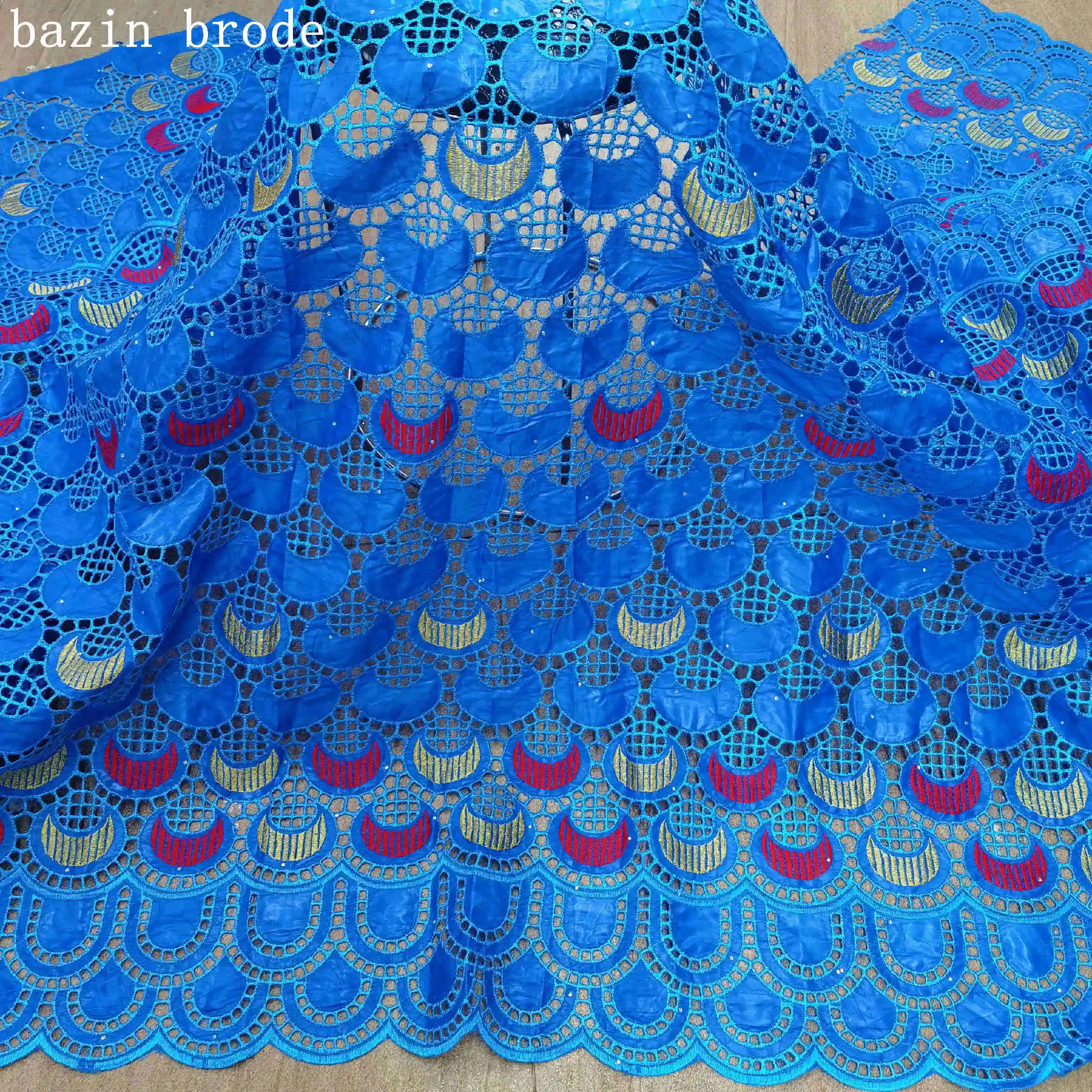 

white lace bazin brode bazin riche fabric patchwork fabric tissu dentelle african lace material atiku fabric for men 5yard