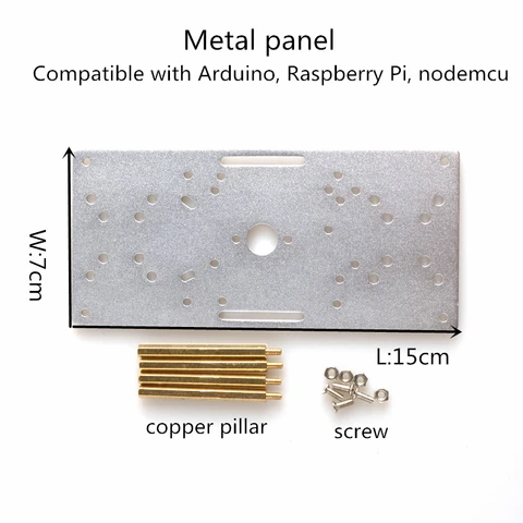 Металлическая панель для самостоятельного ремонта автомобиля-робота, совместимая с Arduino, Raspberry Pi, Nodemcu Free Copper Pillar, Screw
