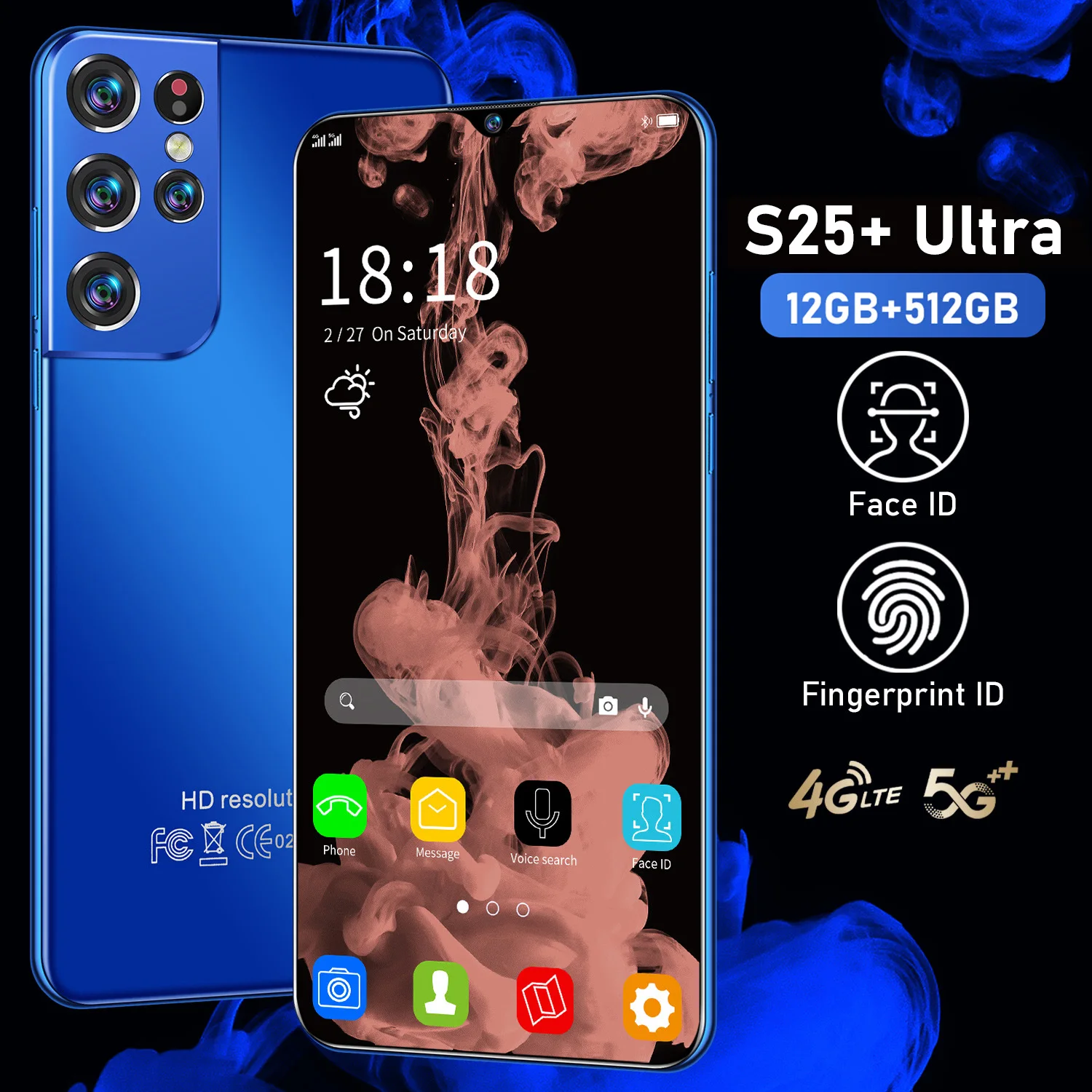

S25+ Ultra 6.7 Inch Smartphone Global Version Mobilephone 6500mAh Full Screen Deca Core 12GB 512GB 4G LTE 5G Network Cellphones