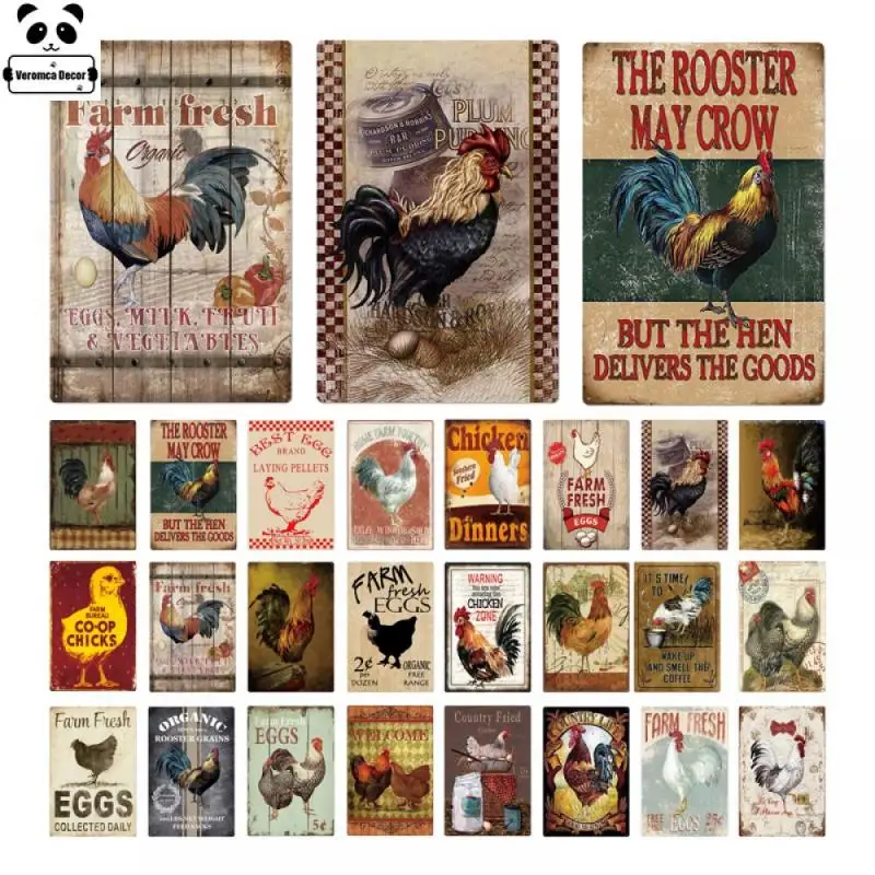 Декор для цыплят фермерского дома жестяной знак винтажный металлический