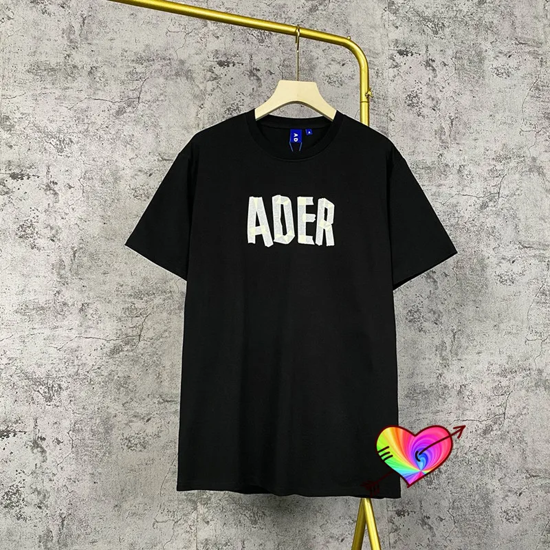 

Черная футболка с маской ошибки ADER 2021SS, мужская и женская футболка с крупным пересылкой голоса, с надписью Adererror, стикеры, топы с коротким рук...