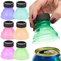 6pcs reusable beverage can caps cover lid soda pop beer can cap flip bottles top lid container boxes jars protector snap