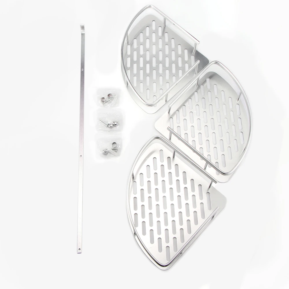 2/3 уровневый угловой держатель для хранения полка ванной шампуня косметики душа