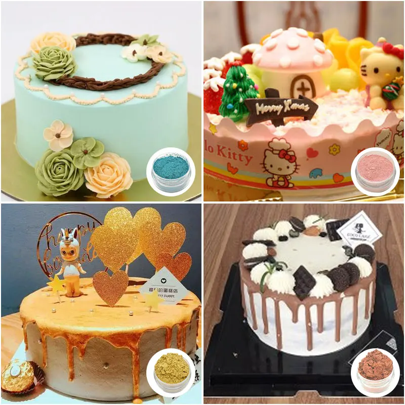 4 г съедобная Золотая пудра мусс торт помадка 15 цветов макарон шоколад десерт