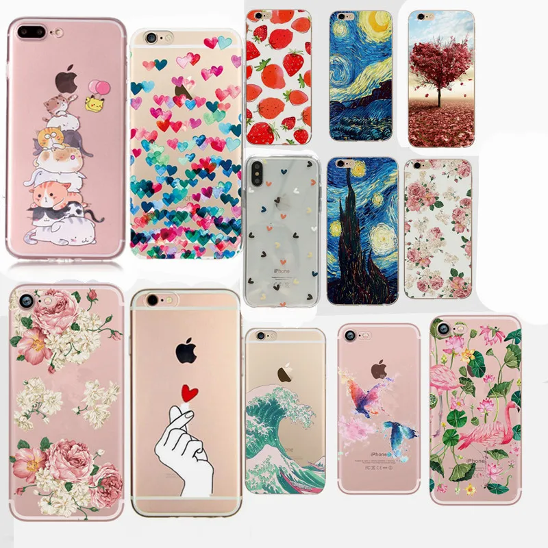 

Пленка на ЖК-экран телефона чехол для iPhone XS X 8 6 6s 7 Plus 5 5s SE цветочных листьев Мягкий защитный чехол для iPhone 7 8 плюс Чехол