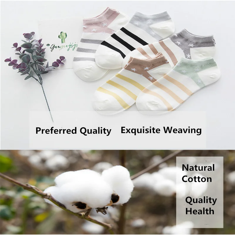 5 пар/женские носки весенние и летние женские лодочные хлопковые с закрытым