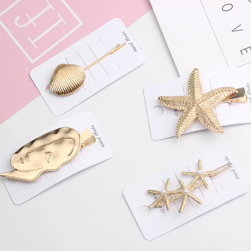 Модные заколки для волос женщин с морскими звездами сплав головной убор в