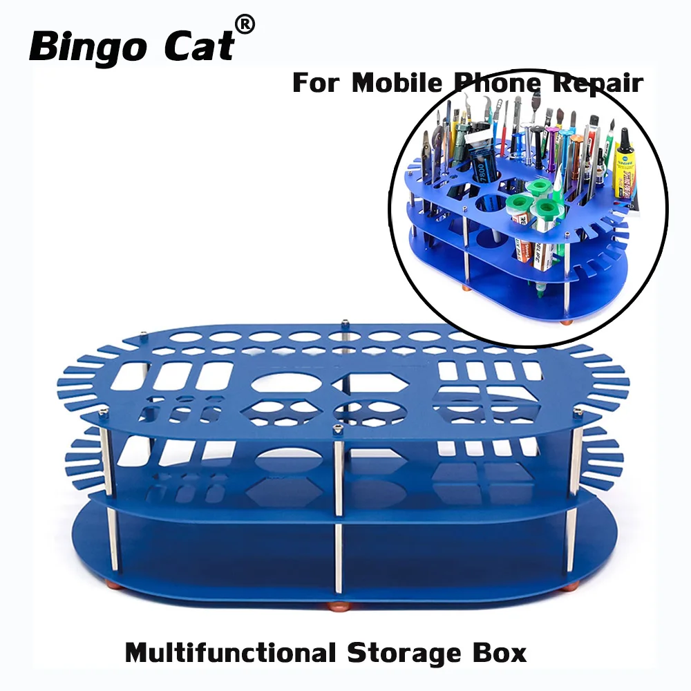 

Оригинальный нескользящий контейнер из нержавеющей стали большой емкости для хранения пинцетов и отверток