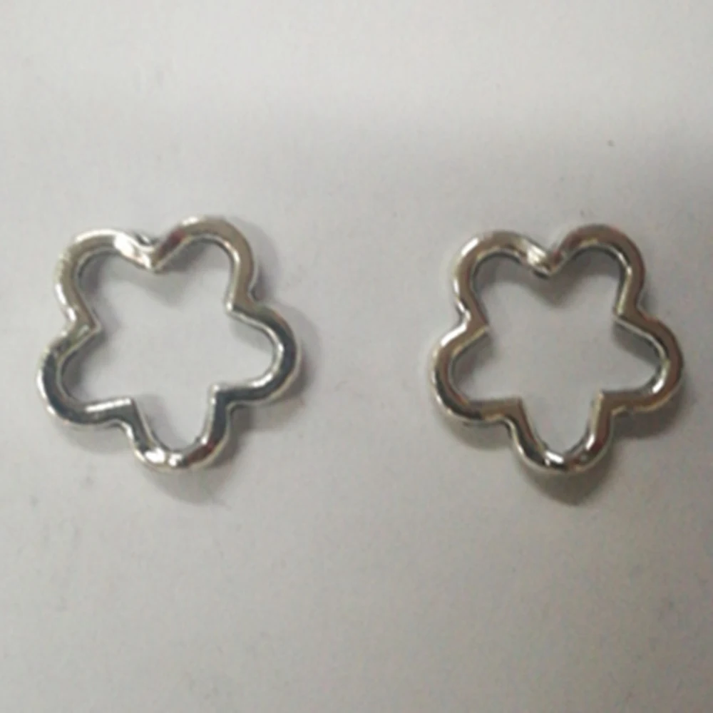 

wholesale jewelry lots 100pcs Flowers Charms For Jewelry Making 16x16mm Pendant