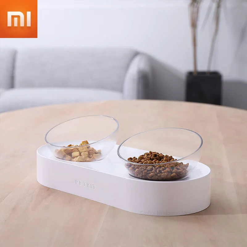 

Xiaomi Pet Bowls Food And Water Together Dual-purpose Water Cup Adjustable Double Feeder Bowls Puppy Cats Pets Supplies