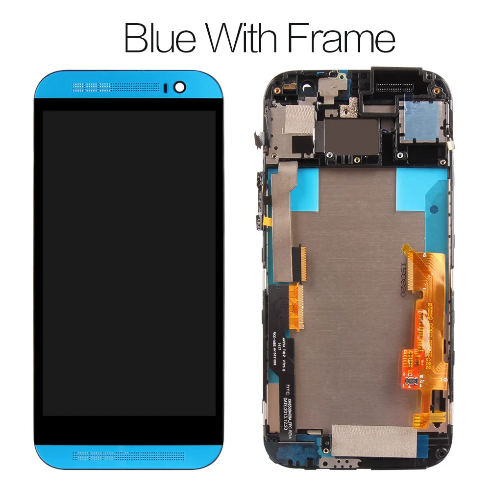 With Blue Frame " 1920x1080 Для htc One M8s lcd сенсорный экран с рамкой htc M8S дисплей дигитайзер сборка запасные части - Цвет: With Blue Frame