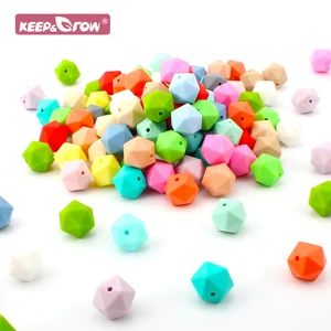 20 шт., силиконовые бусины-прорезыватели для зубов, 14 мм