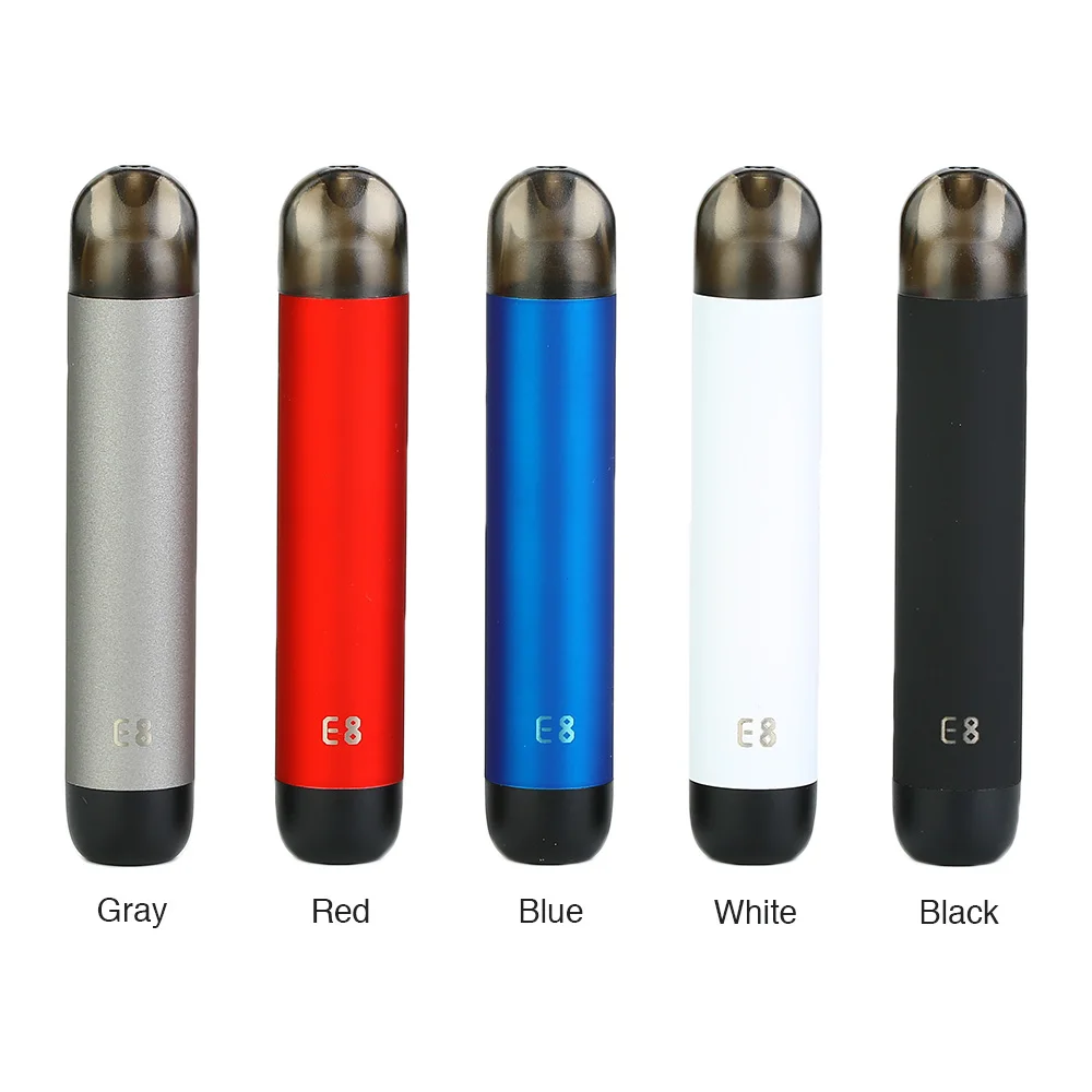 Стартовый набор Heavengifts E8 Pod для JDI 350mAh Встроенный аккумулятор с 1,2 мл многоразового использования Pod E-cigs Vape vs DRAG Nano
