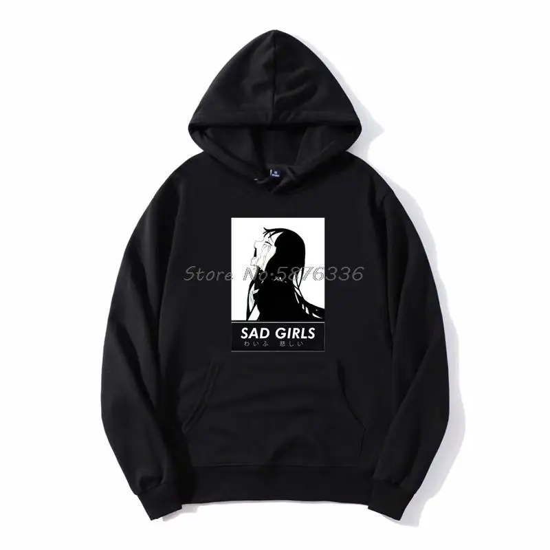 Худи грустная девочка из аниме Nu Goth Senpai Ahegao мужские толстовки унисекс толстовка с