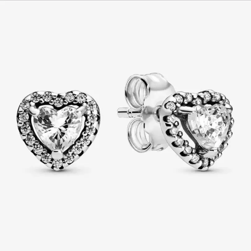 

Genuine 925 Sterling Silver Earring Knotted Hearts Emotional Bonds Earrings For Women Wedding Gift Fashion Jewelry