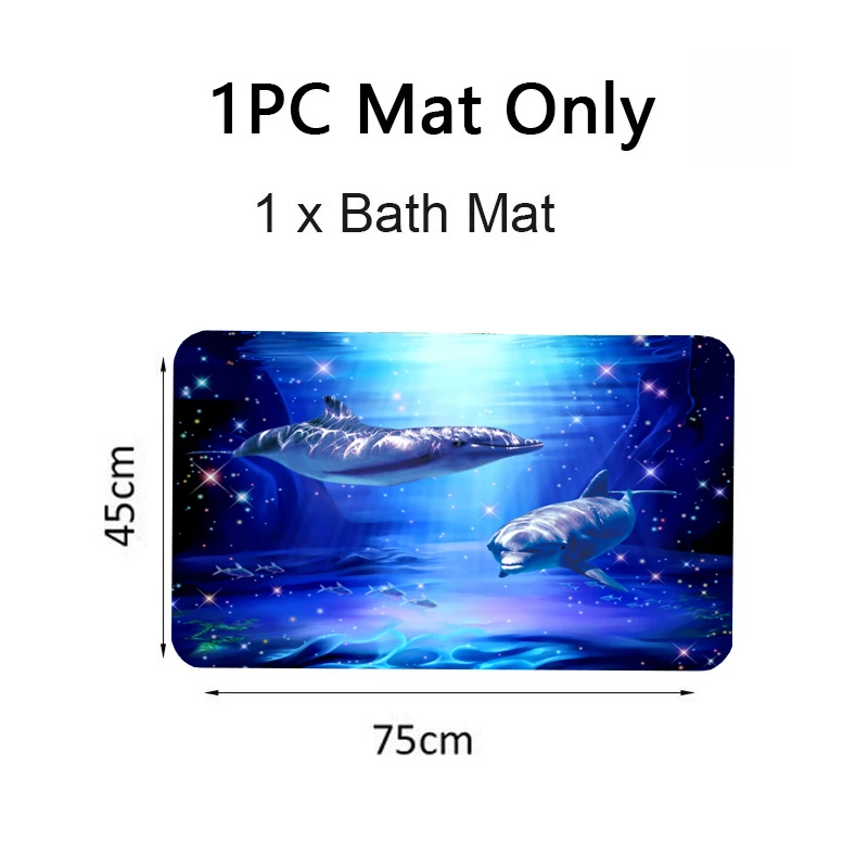 Водонепроницаемая тканевая занавеска для душа с 3D принтом дельфина глубокого