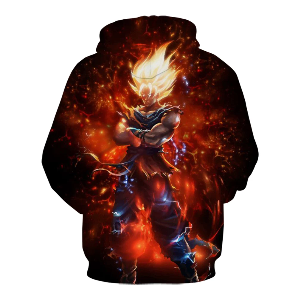 Лидер продаж поступление популярные Dragon Ball Z Kakarotto Goku 3D толстовки с принтом для мужчин и женщин толстовки с капюшоном в стиле хип-хоп Пуловер с карманами