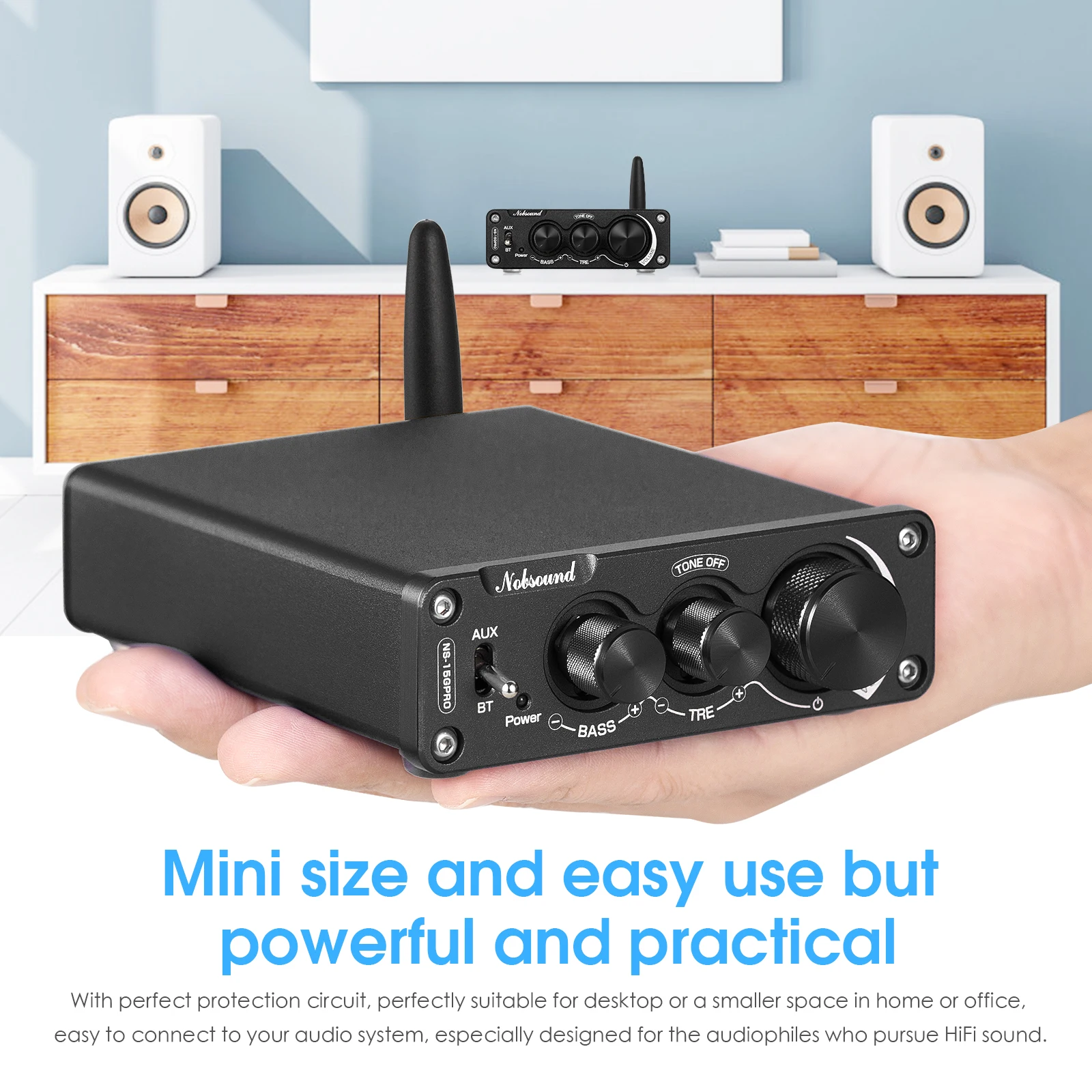 Аудиоусилитель Douk TPA3116 цифровой Hi-Fi усилитель с Bluetooth 5 0 2 каналов класс D