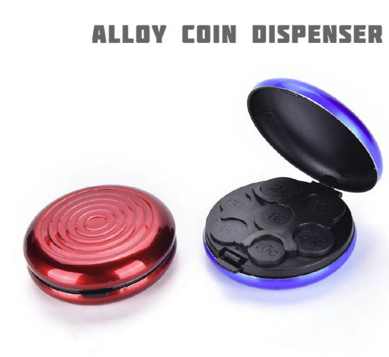 Новое поступление 1 шт. евро доллар сплав диспенсер для монет алюминиевая коробка
