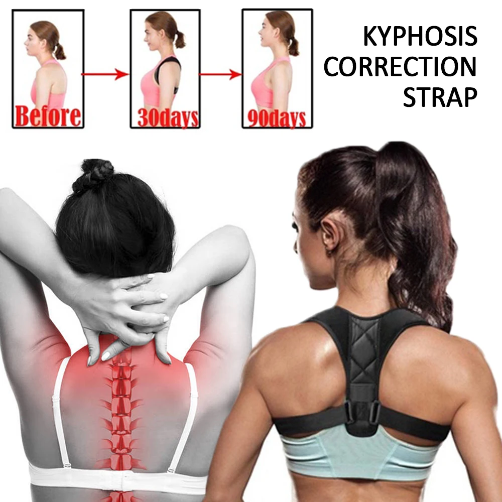 

Adults Adjustable Posture Corrector Back Support Shoulder Lumbar Brace Support Belt Correction Spine Training Belt Dropshipping