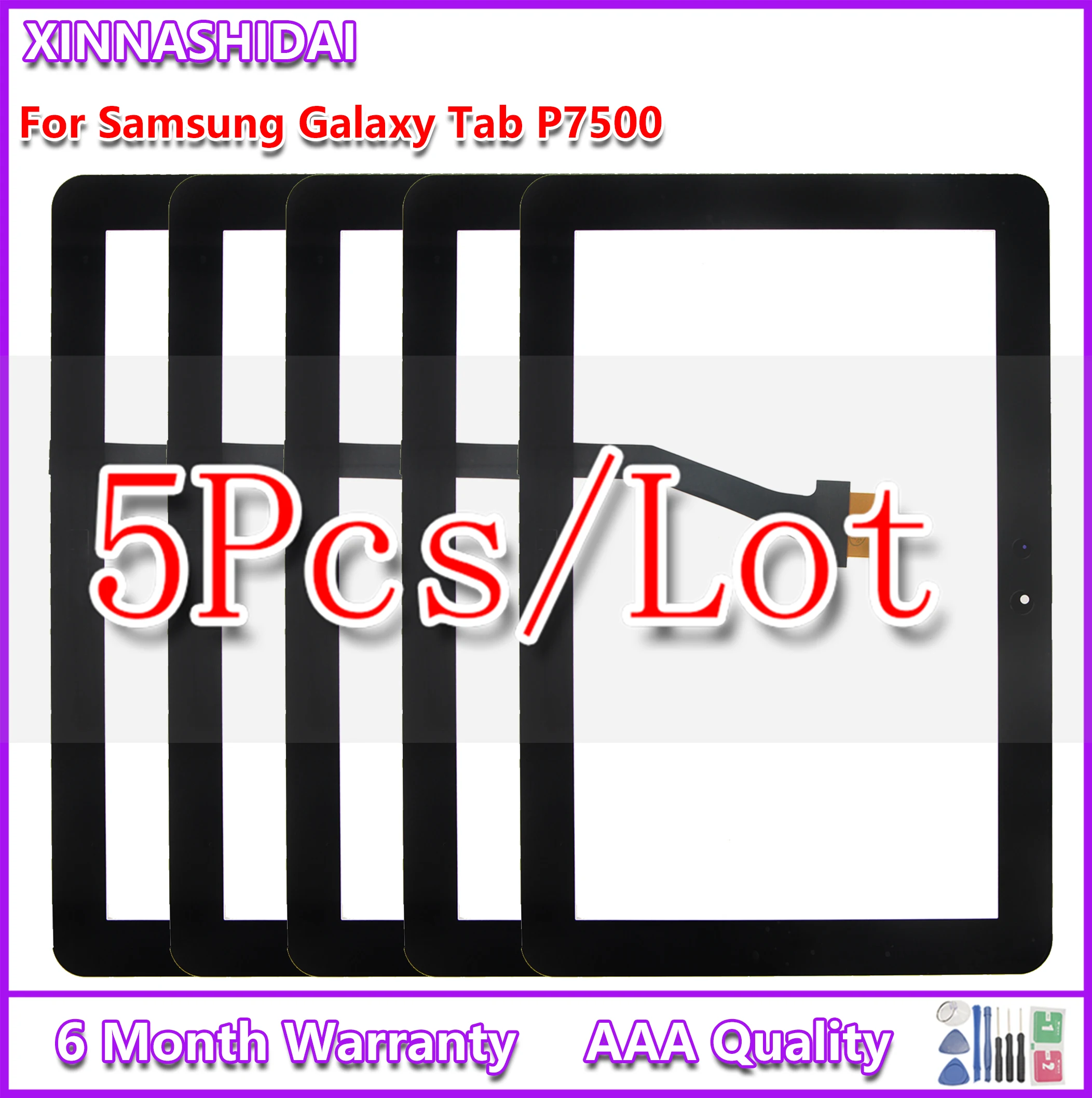 

5pcs/lot 10.1 inch For Samsung Galaxy Tab P7500 P7510 Touch Screen Panel Digitizer Sensor Glass Front Glass Lens