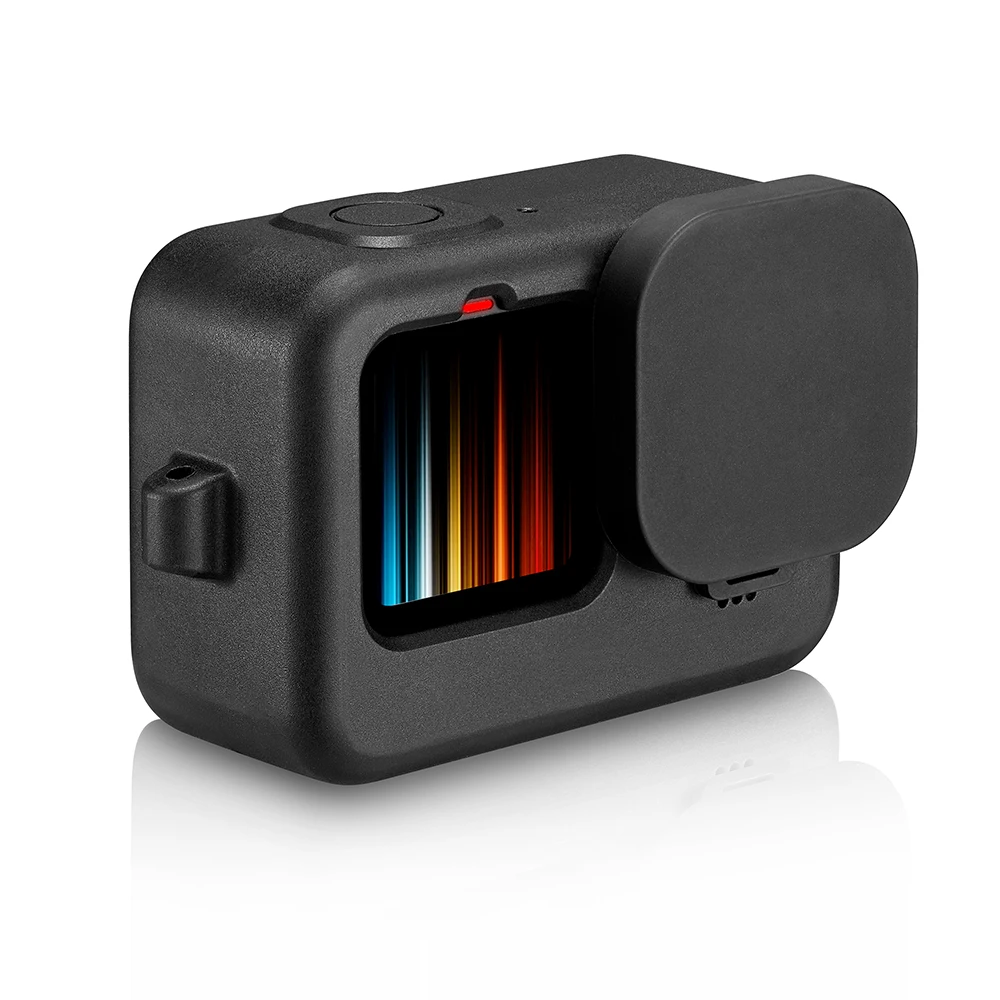 Силиконовый чехол для камеры + Крышка объектива телефона защитная рамка