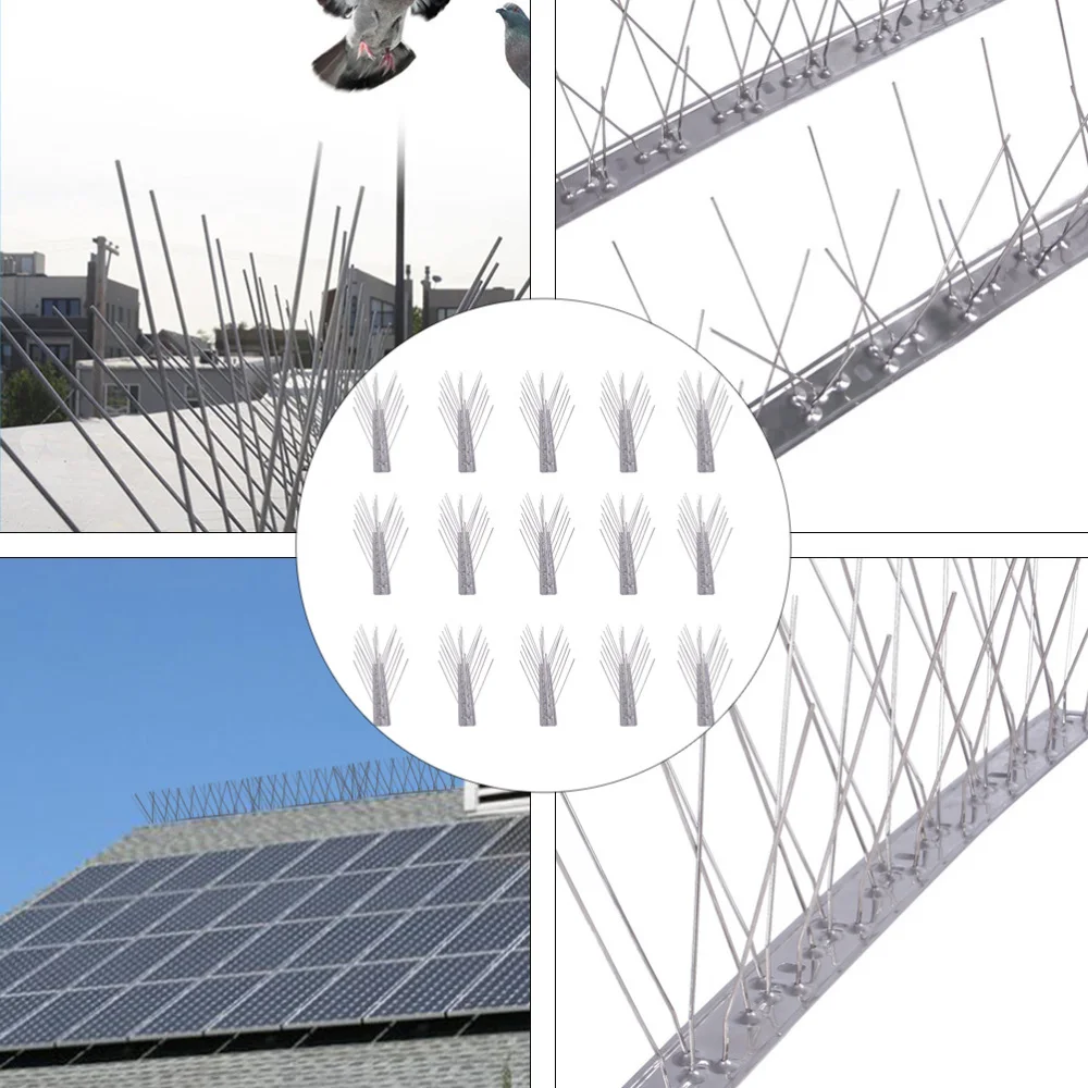 

16 Pieces Anti Bird Spike for Fence Roof Mailbox Window Bird Deterrent Spikes