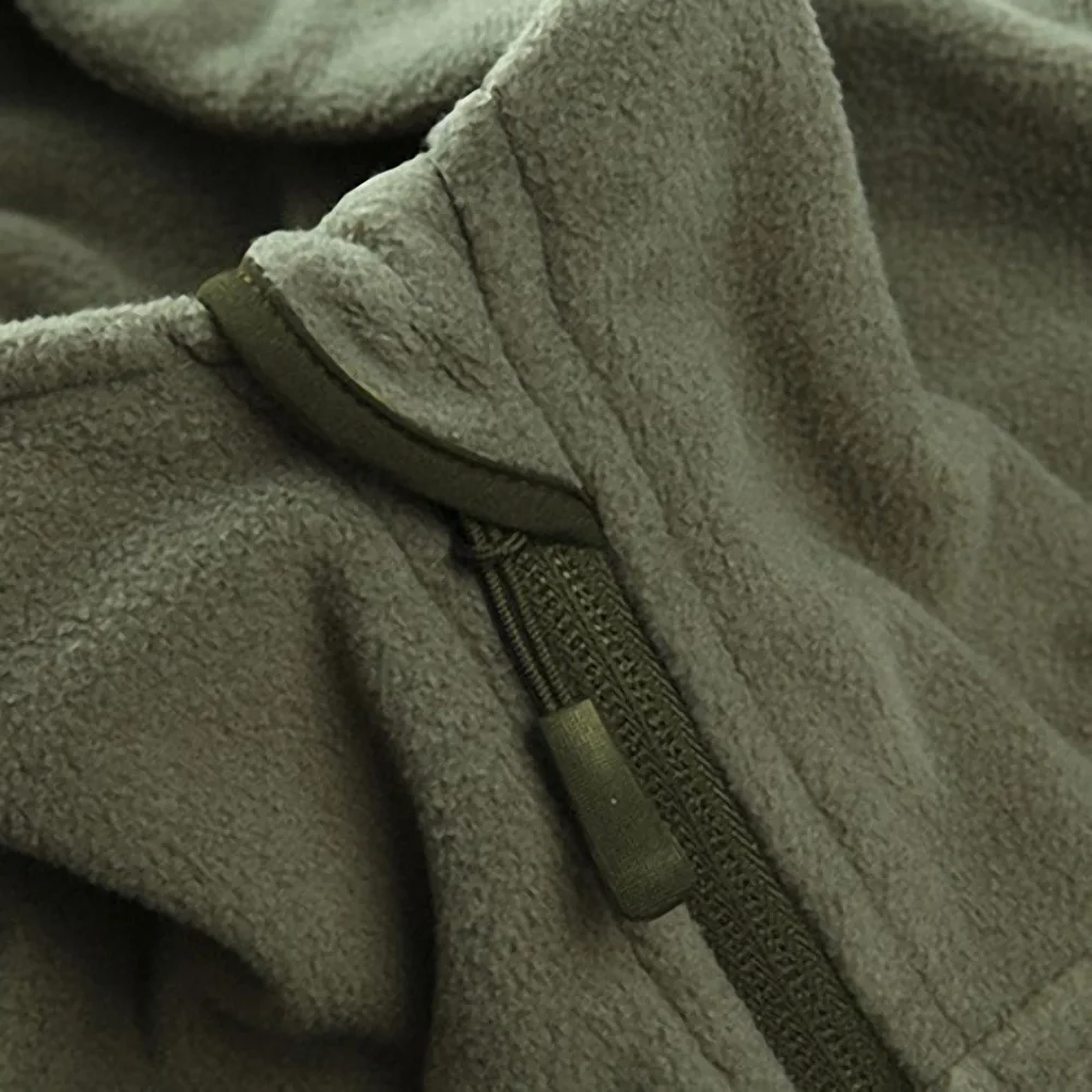 

Winter Thermal Fleece Tactical Hiking Jacket Military Outdoors Sports Hooded Coat Men Windproof Thickened Camping Hiking Apparel