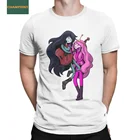 Мужские футболки с надписью Marceline And Princess Bubblegum In Love, футболка Время приключений, футболки с круглым вырезом, 100% хлопок, идея для подарка