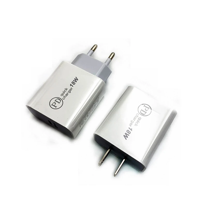 BRSUANG 18W PD Fast Charge USB Type-C Charger EU/US Plug For Samsung S10 Plus iPhone 11 Pro Max iPad Power Adapter | Мобильные